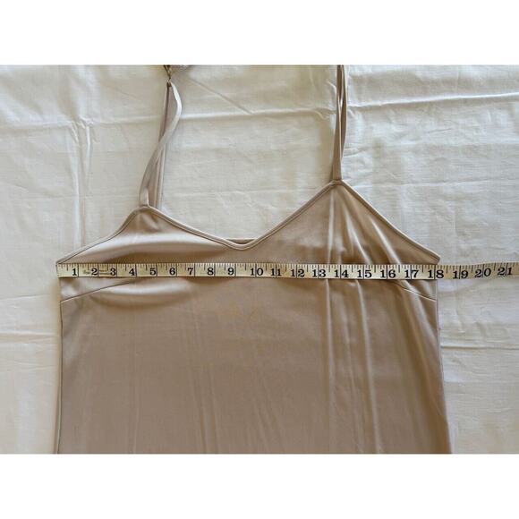 Neiman Marcus Embroidered Mesh Overlay Floral Tan Dress Sz 10 Church Wedding - Picture 9 of 13